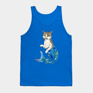 Tabby Cat Mermaid Tank Top